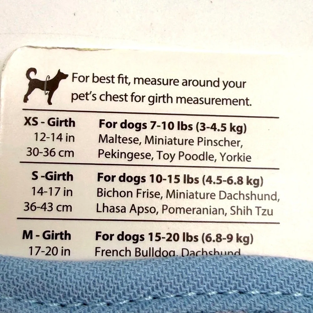 SimplyDog Blue White Striped Bow Dog Harness Medium 15-20 lbs  NEW
